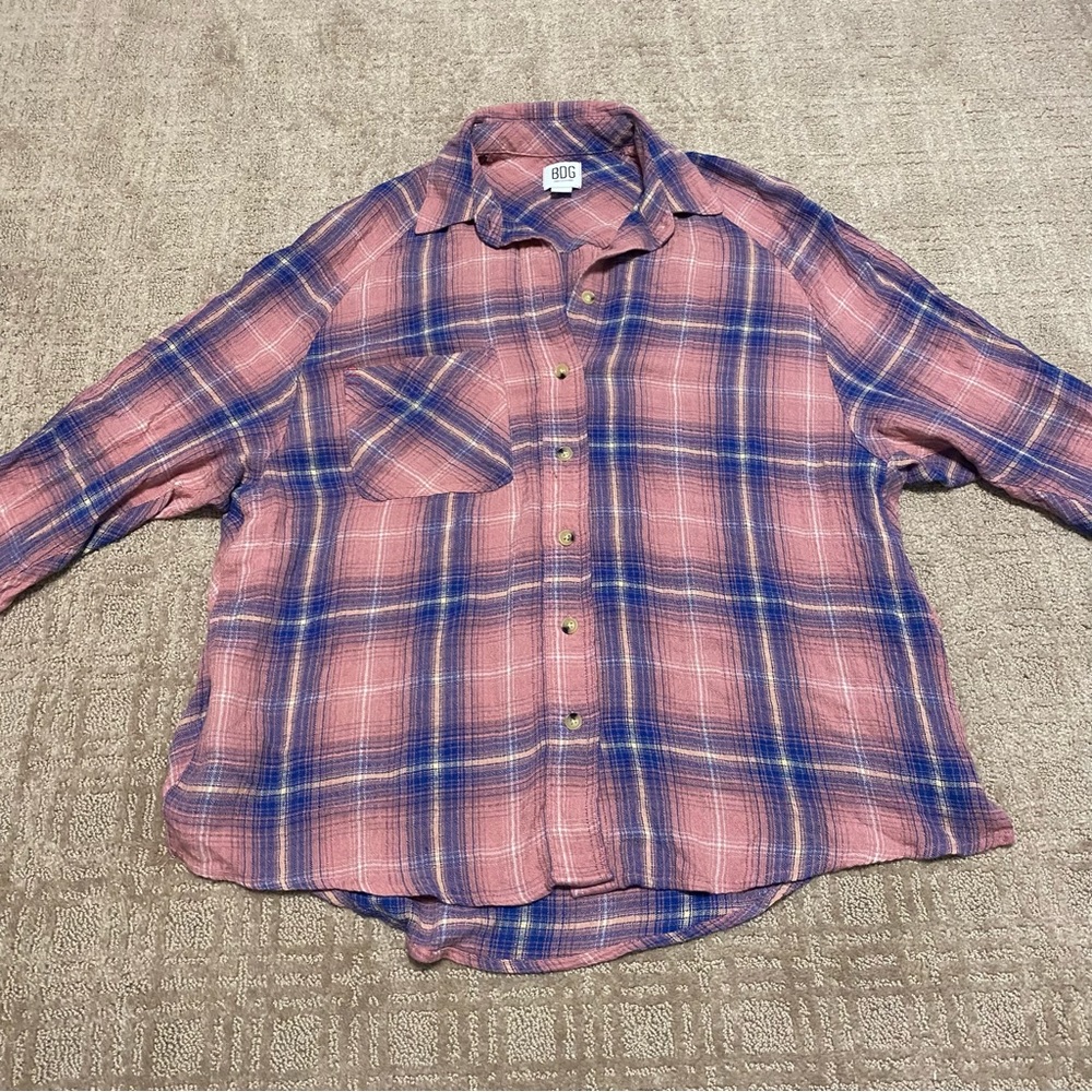 {Urban Outfitters | BDG} Keanu Flannel Button-Down Shirt~ Size Small - Picture 4 of 16